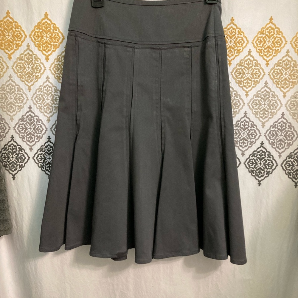 Ann Klein, dark grey “pleated” skirt, size 4P